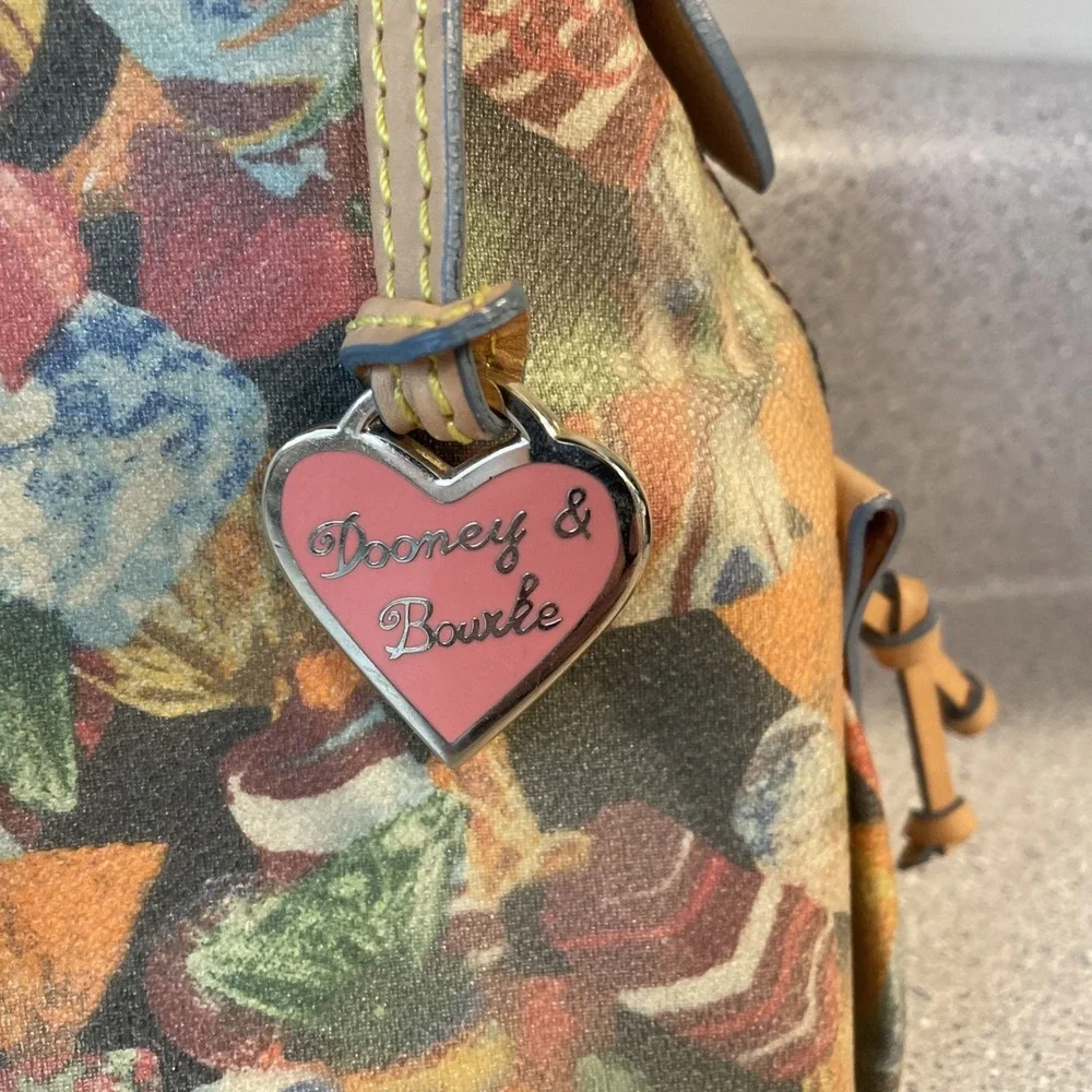 BTG Y2K Dooney & Bourke Satchel Handbag Multicolor Candies Coated Canvas - Picture 5 of 16
